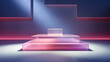 © k_e_n - Multicolored simple mockup, product display podium.  AI Generative