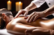 © 7707601 - Man gets a massage in a spa salon. Men's self care.