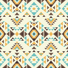 Wall Mural - Aztec seamless pattern. Ethnic ornament. Navajo motifs.