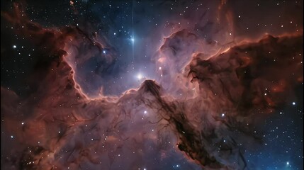 glow nebula and stardust illuminating intricate of cosmic dust and gas