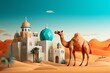 a camel in a desert