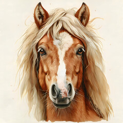 Canvas Print - Highland Pony Clipart