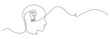 © siska_artjournal - Light bulb idea head one continuous line drawing concept illustration vector
