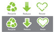 © yana - The symbols for reduce, reuse, recycle.