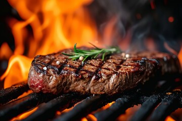 Wall Mural - Seared steak with grill marks