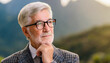 © netsay - Close up of senior man in glasses thinking