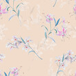 Beautiful watercolor orchids materials and patterns