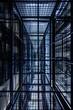 Industrial Gridwork: A Server Room Illuminated