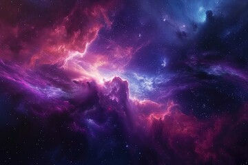 Wall Mural - Cosmic wonderland mesmerizes with captivating galaxy spectrum
