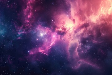 Wall Mural - Celestial marvel unveils brilliant stellar hues
