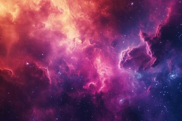 Wall Mural - Cosmic enchantment captivates with vibrant cosmic shades