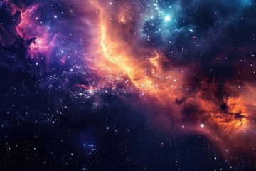 Wall Mural - Cosmic tapestry unveils captivating cosmic display