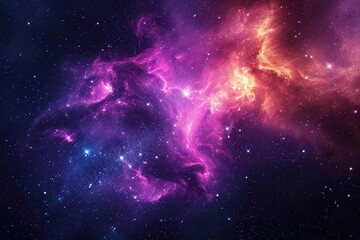 Wall Mural - Stellar mosaic captivates with captivating cosmic hues