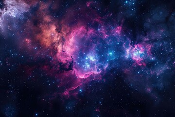 Wall Mural - Cosmic marvel dazzles with vibrant celestial shades