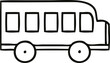 line drawing cartoon school bus