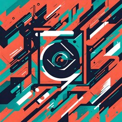 a sophisticated vector logo, minimalistic and vibrant, capturing the essence of power and free spiri