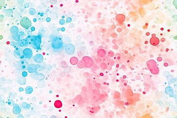 Wall Mural - Rainbow circle watercolor seamless pattern for background. Generative AI