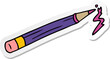 © lineartestpilot - sticker cartoon doodle of a coloured pencil