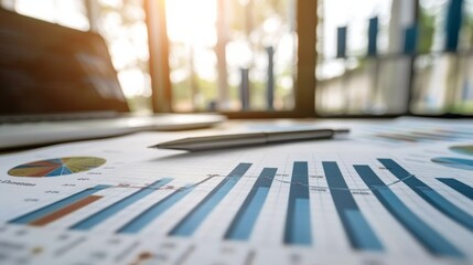 Aufkleber - Business concept statistics. Finance chart. Financial planning. Data analysis.