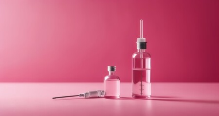 Wall Mural -  Precise medical equipment on a pink background