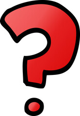 Wall Mural - cartoon doodle question mark