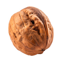 Wall Mural - A walnut is shown in its shell, with the nut inside Isolated on transparent background, PNG