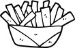 © lineartestpilot - black and white cartoon french fries