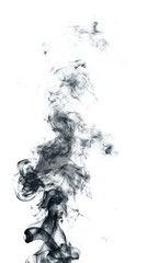 Wall Mural - A large cloud of smoke is rising from a fire Isolated on transparent background, PNG