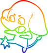 © lineartestpilot - rainbow gradient line drawing cute cartoon elephant