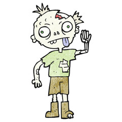 Wall Mural - textured cartoon zombie