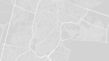 Fototapeta Londyn - Background El Mahalla El Kubra map, Egypt, white and light grey city poster. Vector map with roads and water.