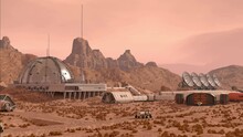 Mars Colony And Base Camp