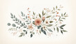 © Shahanas - wedding floral illustration with flowers background, clean minimalistic