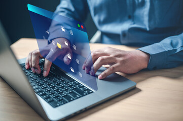document, information, management, technology, database, folder, access, file, office, online. document management concept with icons on virtual screen. employee typing keyboard checking documents.