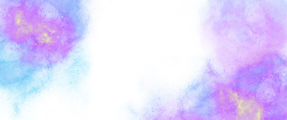 Wall Mural - pink purple yellow blue nebula sparkles on transparent background galaxy like wallpaper illustration clipart
