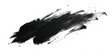 Black ink brush stroke, Black brush splashes isolated on transparent png.	