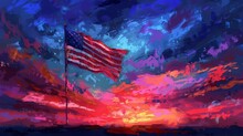 United States Flag Art Print Free Stock Photo - Public Domain Pictures
