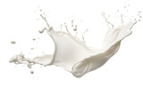Fototapeta Sport - Milk splash isolated on transparent background