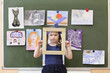 © Pavel Losevsky - Girl (mr) looking through decorative frame. School 430 operating since 1981.