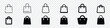 shopping bag icon, shopping bag Vector icon, Shopping bag outline icon.  Set of Shopping Bag Related Vector Line Icons. Bag icon set in thin line style