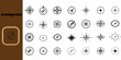 compass simple icon set. compass symbol set. wind rose icon. vector