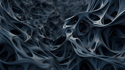 Sticker - Scientific abstraction with futuristic textured tissue waves. Tech background with close-up wave bio texture.