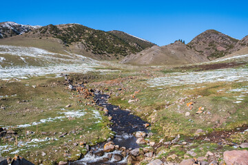 Sticker - mountain river in the mountains