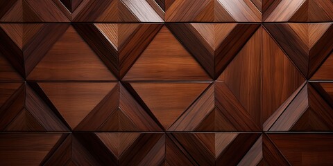 Wall Mural - woodworking wall surface structure design, glossy finish. corner beveled diagonal edge routed. hand shaped classy paneled forms.