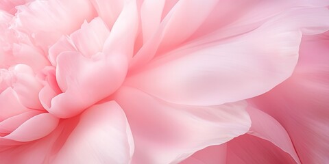 Wall Mural - Close up macro view of pink peony flower bud. Floral background pattern