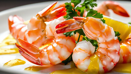 Wall Mural - Capture the essence of Shrimp in a mouthwatering food photography shot