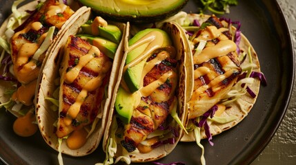 Sticker - Savory Grilled Fish Tacos with Fresh Toppings