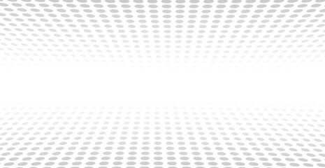 Fototapete - Abstract halftone gray dots gradient on white background. Modern Halftone white and grey background. Decorative web concept, banner, layout, poster.
