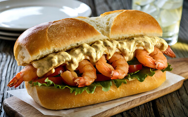 Canvas Print - Capture the essence of Po'Boy in a mouthwatering food photography shot