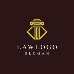 Sticker - law firm logo with square concept